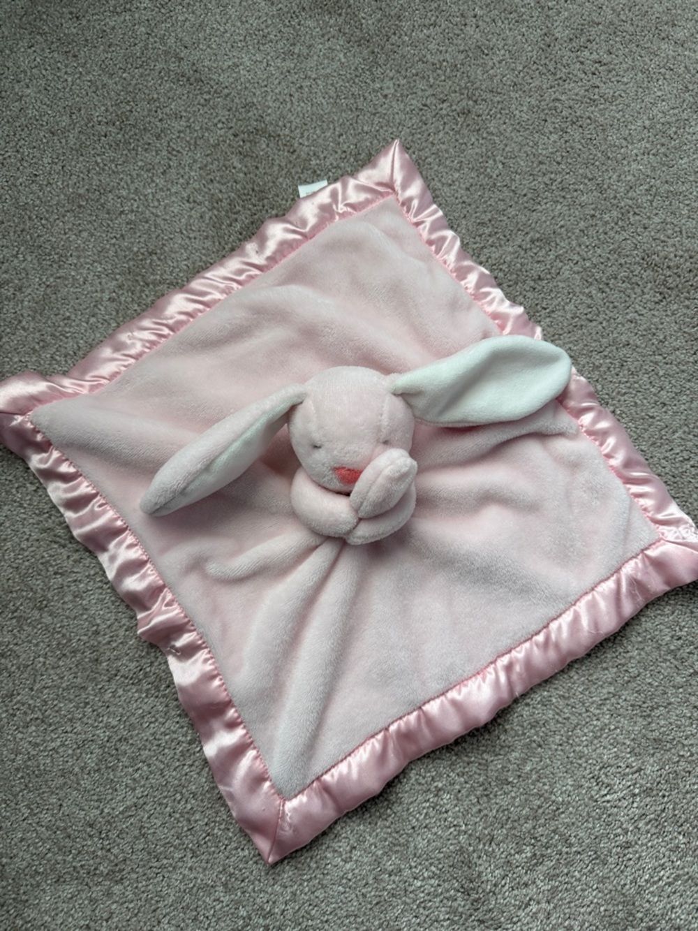 Carter’s Carters Rabbit Bunny Lovey Pink Fleece Satin Trim Security Blanket Baby